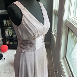 Purple chiffony sleeveless dress by Monsoon